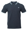 Fred Perry Polo - M3600 - Navy/Silver Blue