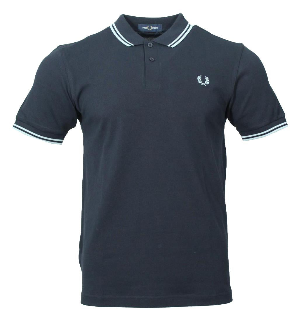 Fred Perry Polo - M3600 - Navy/Silver Blue