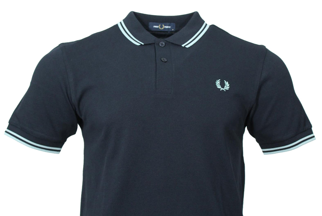 Fred Perry Polo - M3600 - Navy/Silver Blue