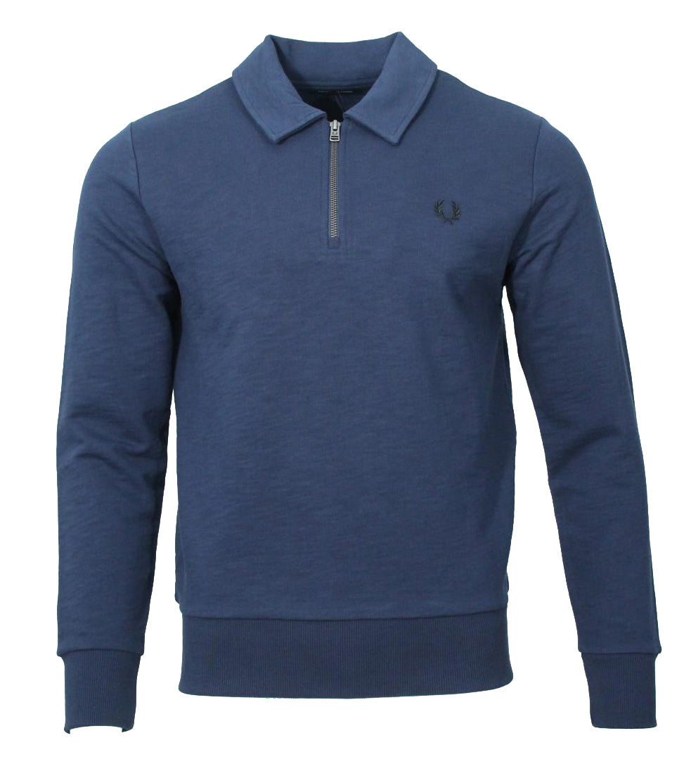 Fred Perry Half Zip Pullover - M6639 - Blau