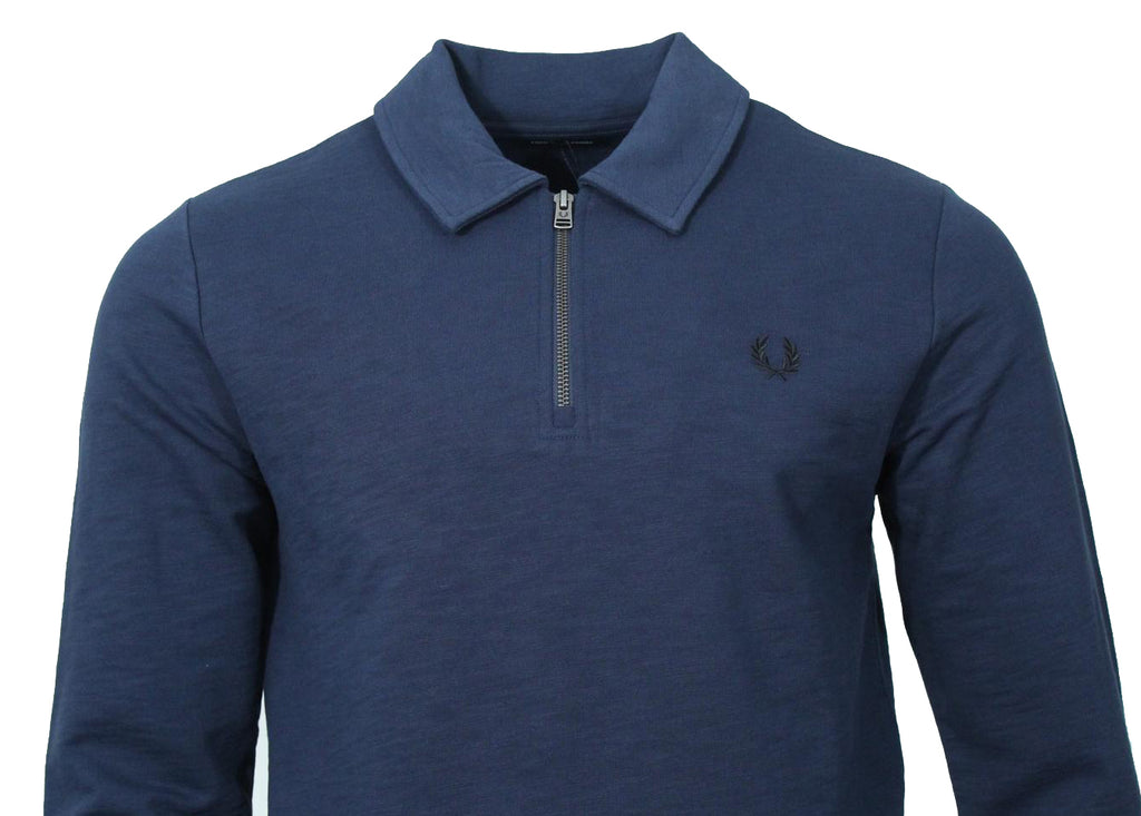Fred Perry Half Zip Pullover - M6639 - Blau