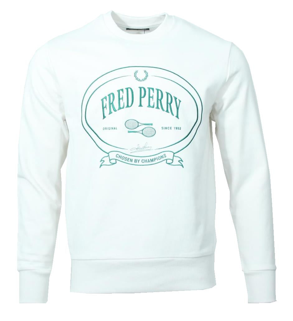Fred Perry Rundhals Pullover - M1605 - Snow White