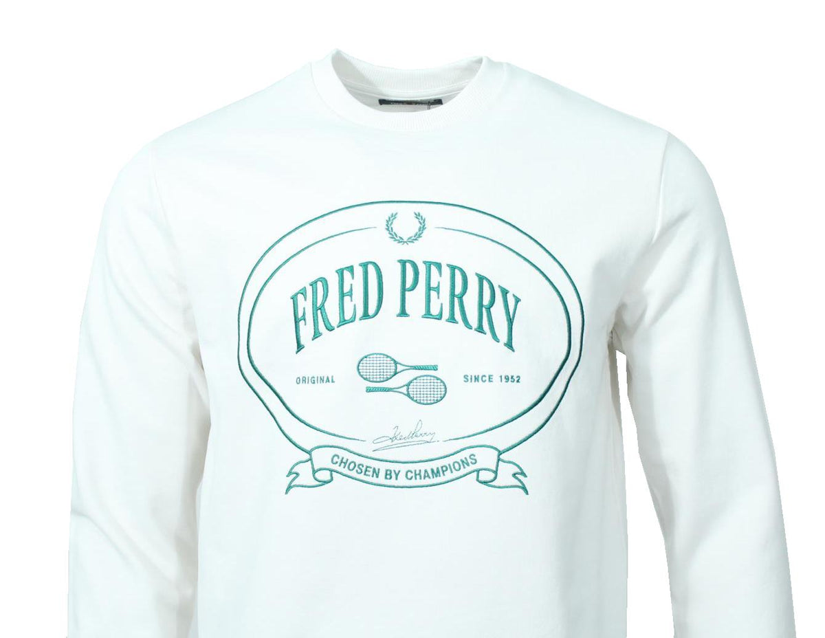 Fred Perry Rundhals Pullover - M1605 - Snow White