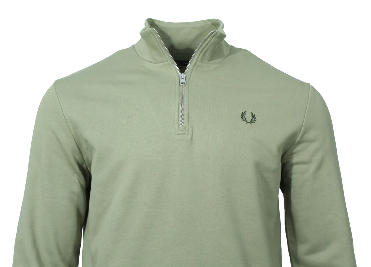 Fred Perry Half-Zip Pullover - M3574 - Olive Mint