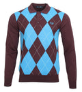 Fred Perry Herren Shirt - K1318 - Bordeaux/Blau