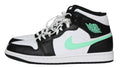 Nike Air Jordan 1 Mid - White/Green Glow-Black