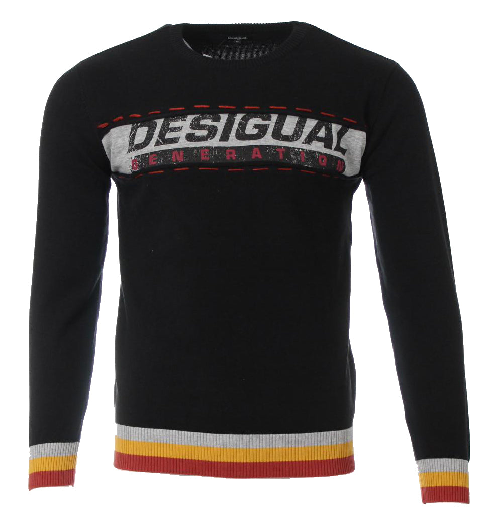 Desigual Rundhals Pullover - Schwarz