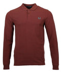 Fred Perry Langarm Polo - M6006 - Kastanie