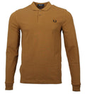 Fred Perry Langarm Polo - M6006 - Caramel