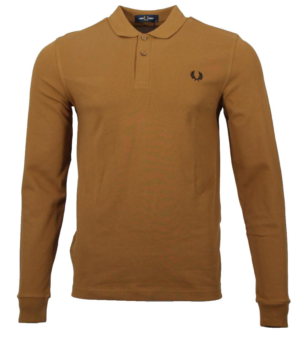 Fred Perry Langarm Polo - M6006 - Caramel