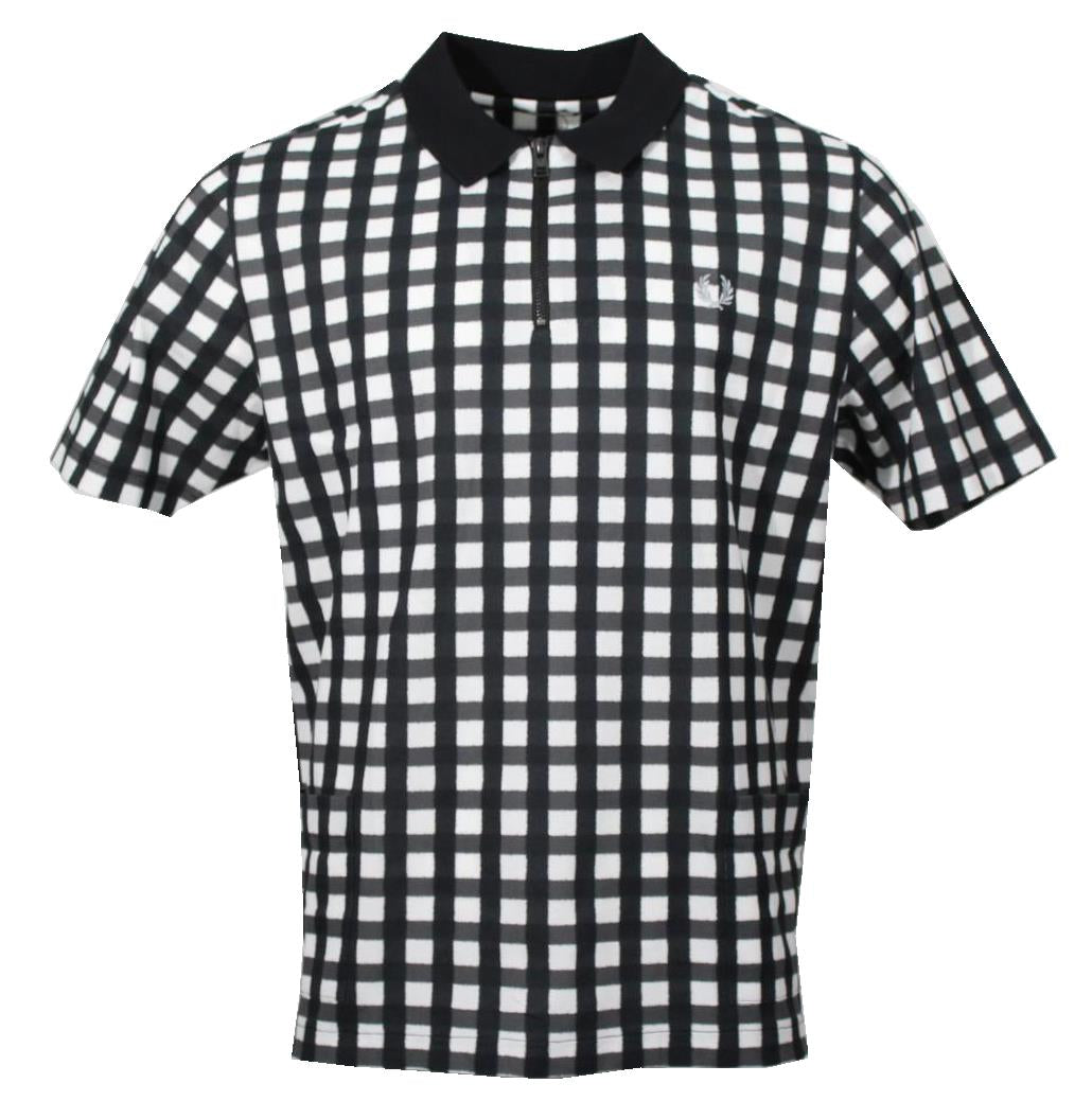 Fred Perry Polo - M5659 - Schwarz/Weiß