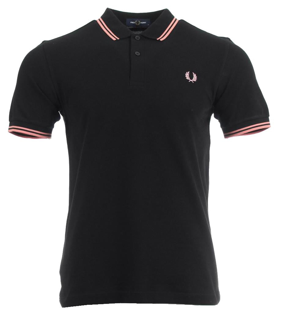 Fred Perry Polo - M3600 - Schwarz/Pink