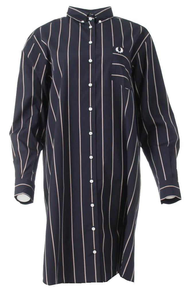 Fred Perry Kleid - Navy gestreift - D1169
