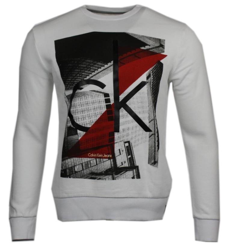 Calvin Klein Rundhals Pullover- Weiß