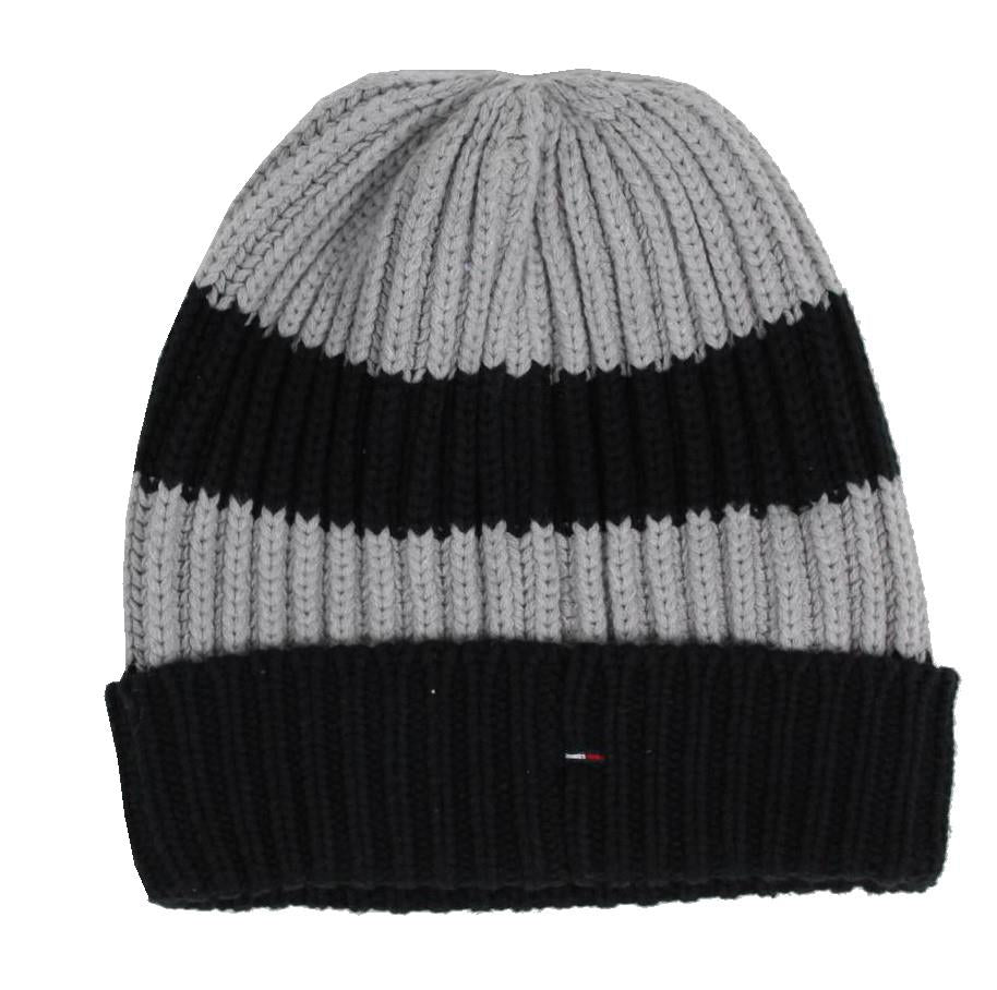 Hilfiger Denim Mütze - Schwarz/Grau gestreift