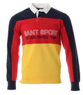 Gant Langarm Polo - Navy/Rot/Gelb