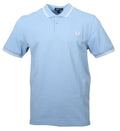 Fred Perry Polo - M3600 - Hellblau/Weiß