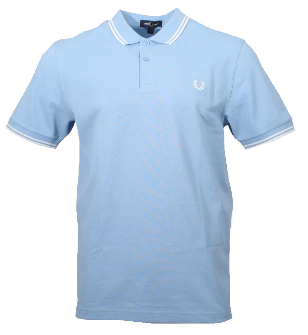 Fred Perry Polo - M3600 - Hellblau/Weiß