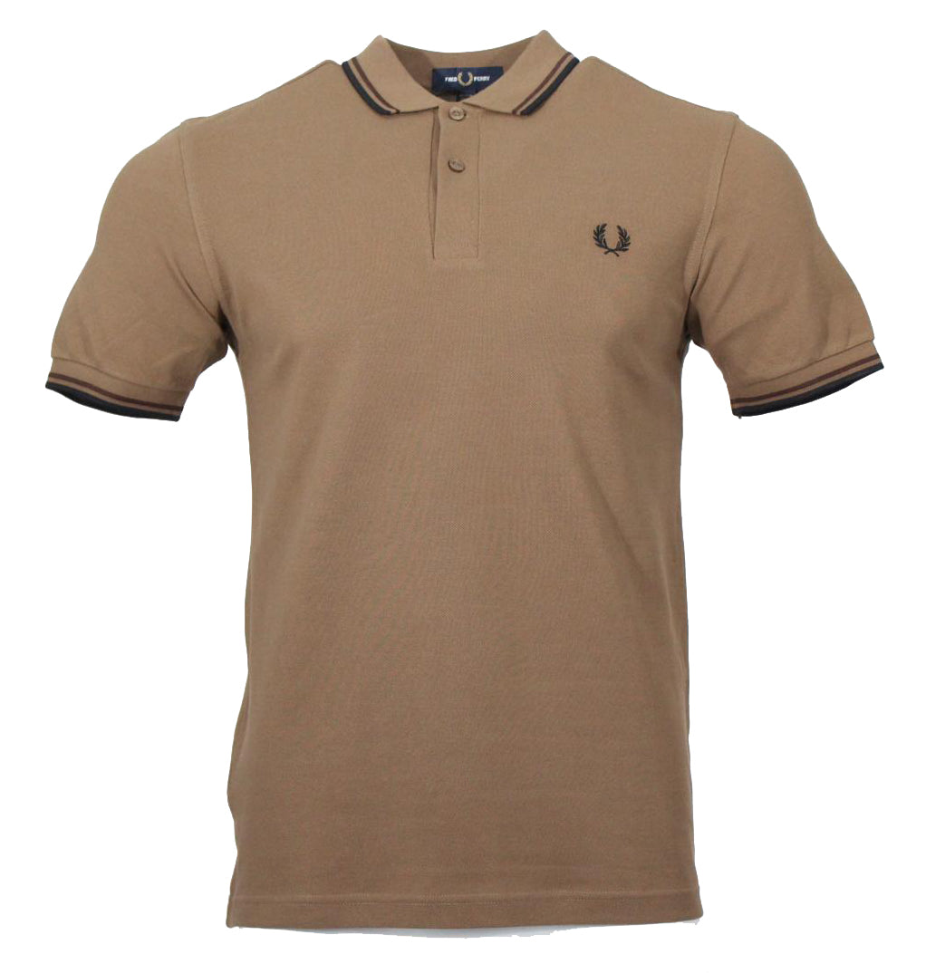 Fred Perry Polo - M3600 - Braun/Schwarz/Braun
