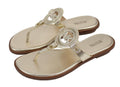 Michael Kors Damen Sandale - Aubrey Cut Out Thong - Pale Gold