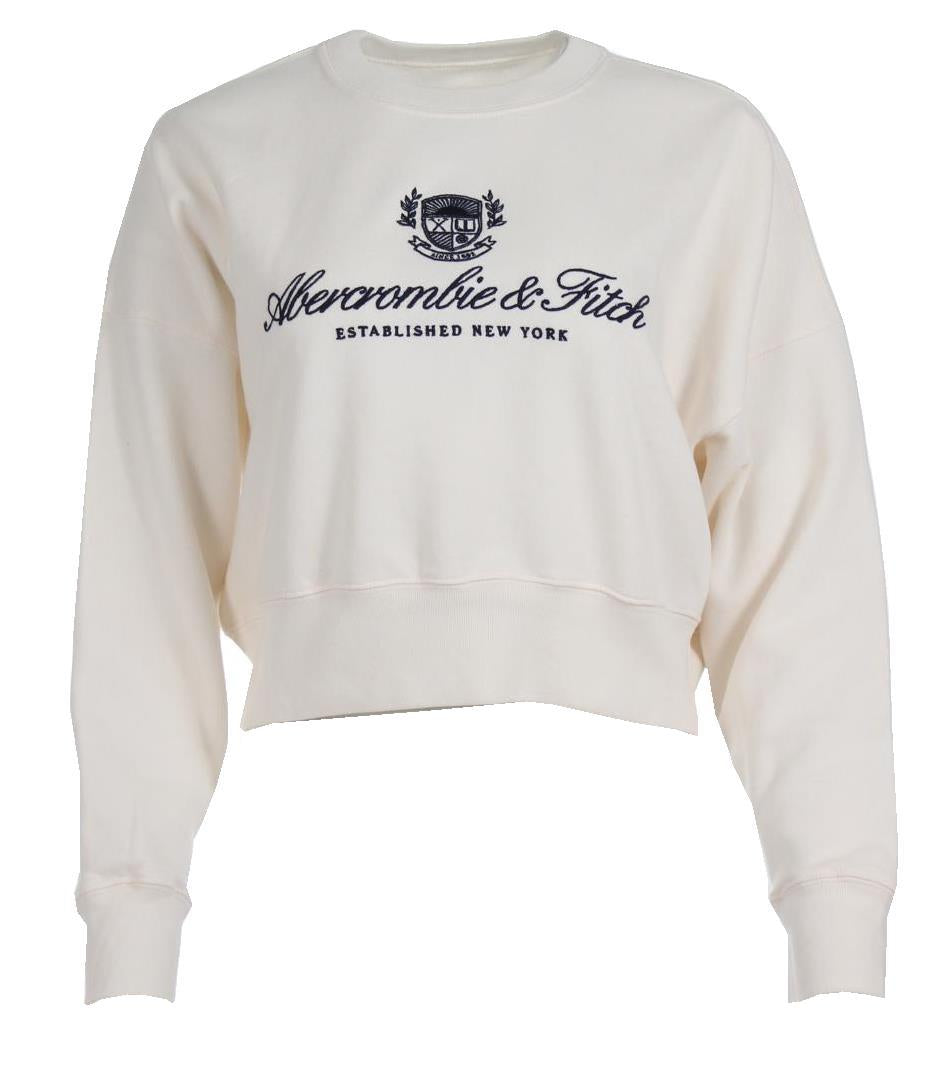 Abercrombie & Fitch Crop Pullover - Weiß