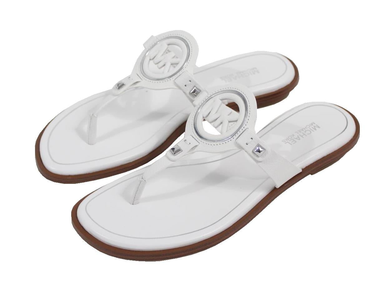 Michael Kors Damen Sandale - Aubrey Cut Out Thong - Optic White