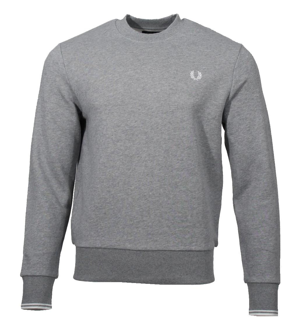 Fred Perry Rundhals Sweater - M7535 - Hellgrau