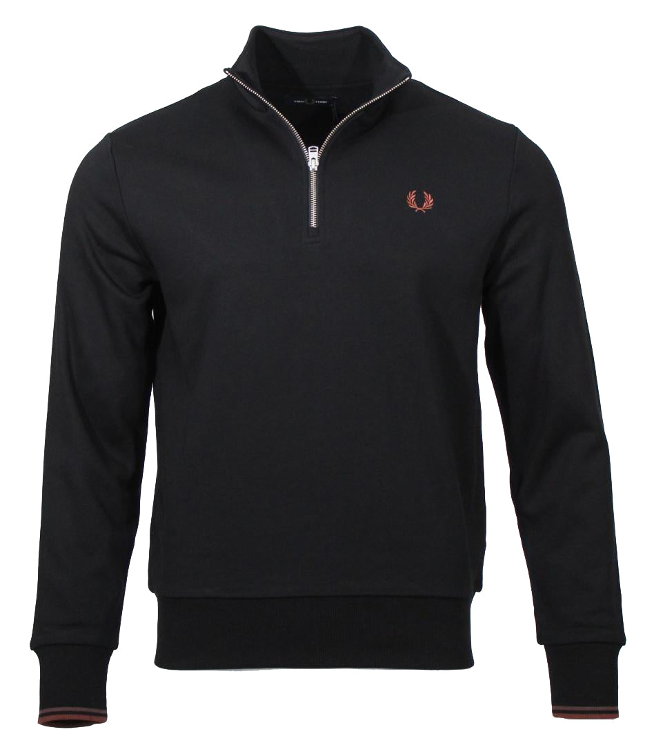 Fred Perry Half-Zip Pullover - M3574 - Schwarz