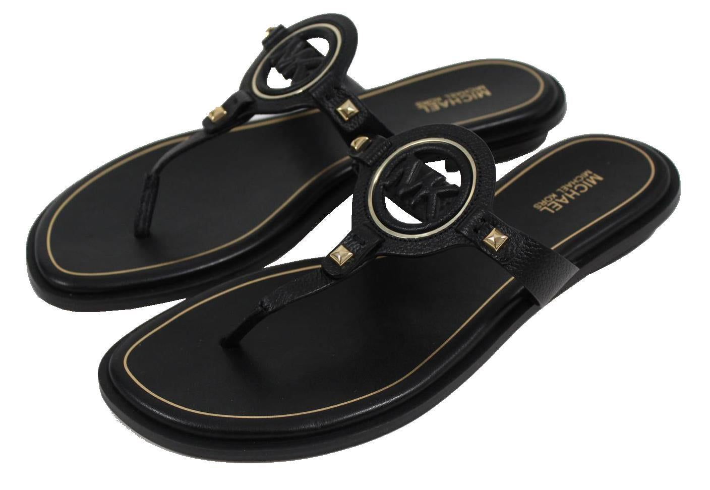 Michael Kors Damen Sandale - Aubrey Cut Out Thong - Schwarz