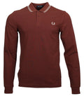 Fred Perry Langarm Polo - M3636- Kastanie