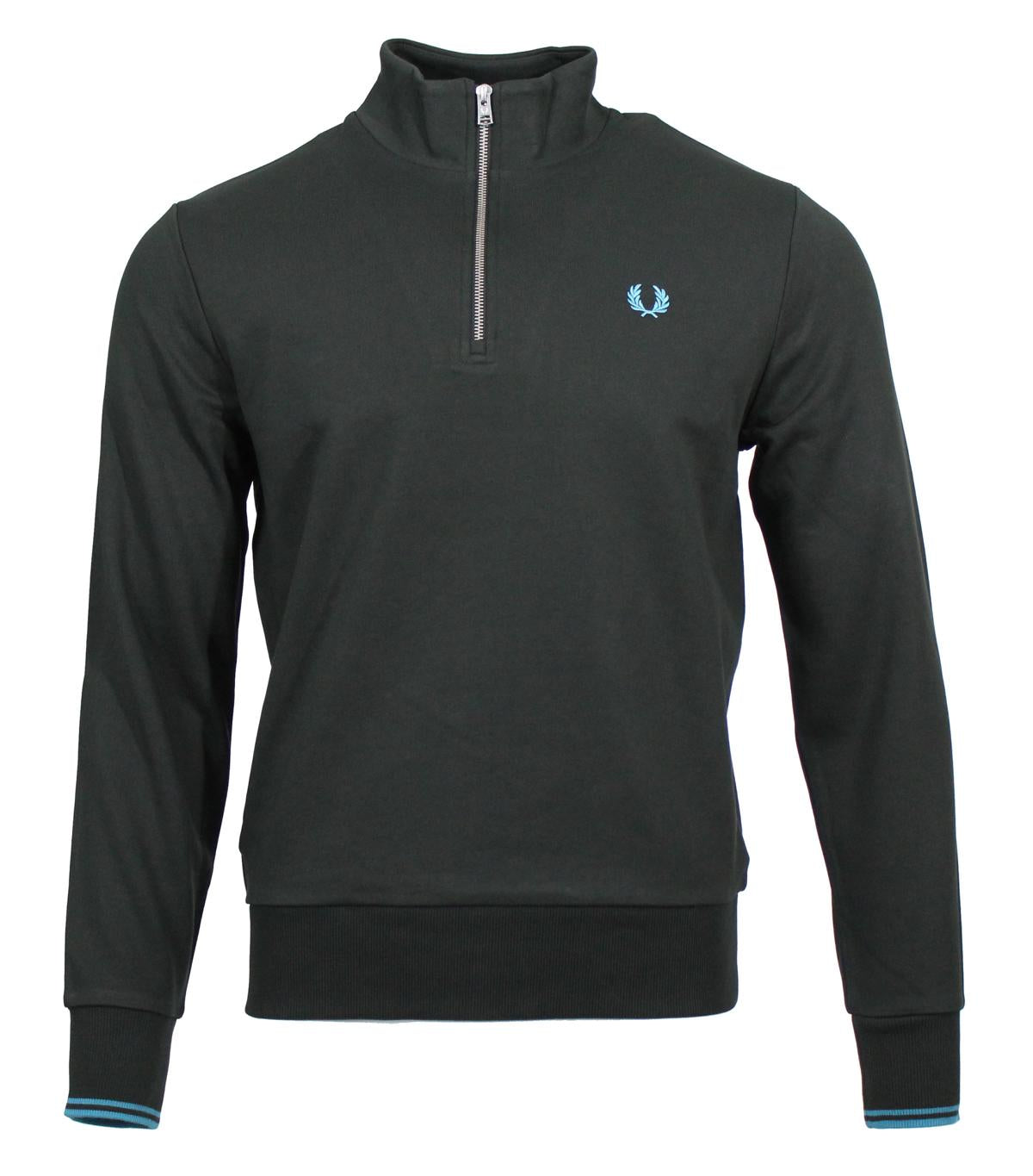 Fred Perry Half-Zip Pullover - M3574 - Night Green