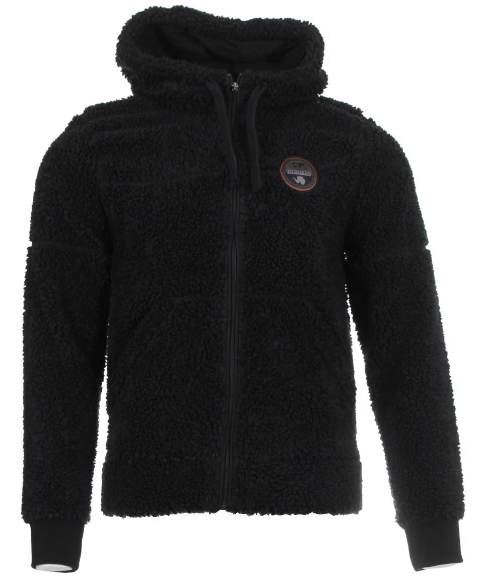 Napapijri Fleece Kapuzenjacke - Schwarz