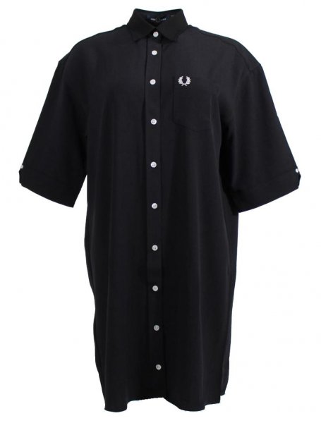 Fred Perry Oversized Shirt Dress - D2157 - Navy