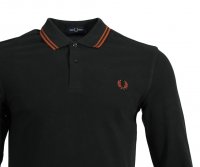 Fred Perry Langarm Polo - M3636 - Night Green
