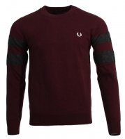 Fred Perry Rundhals Pullover - K4570 - Bordeaux M