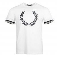Fred Perry Rundhals T-Shirt - M5677 - Weiß S