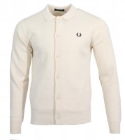 Fred Perry Button Through Knitted Shirt - K5558 - Creme