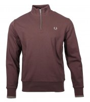 Fred Perry Half-Zip Pullover - M3574 - Dunkelbraun XXL