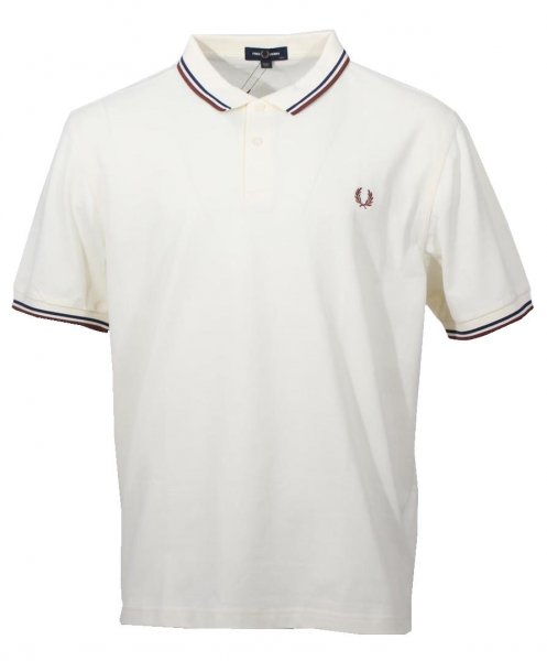 Fred Perry Polo - M3600 - Creme/Braun/Blau