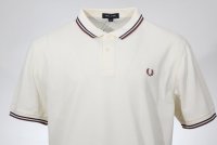 Fred Perry Polo - M3600 - Creme/Braun/Blau