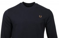 Fred Perry Rundhals Pullover - M7535 - Navy/Braun