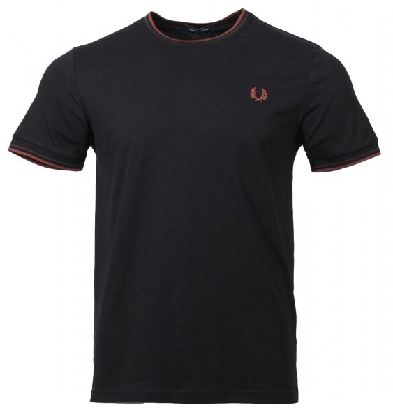 Fred Perry Rundhals T-Shirt - M1588 - Schwarz
