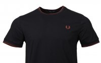 Fred Perry Rundhals T-Shirt - M1588 - Schwarz