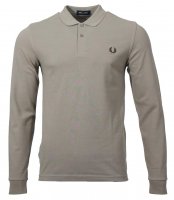 Fred Perry Langarm Polo - M6006 - Warm Grey