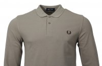 Fred Perry Langarm Polo - M6006 - Warm Grey