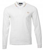 Fred Perry Langarm Polo - M3636- Weiß