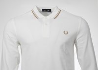Fred Perry Langarm Polo - M3636- Weiß