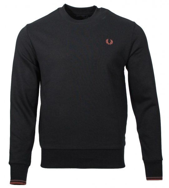 Fred Perry Rundhals Sweater - M7535 - Schwarz L