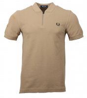 Fred Perry Half-Zip Polo - M7787 - Braun XL