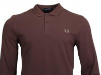 Fred Perry Langarm Polo - M6006 - Dunkelbraun